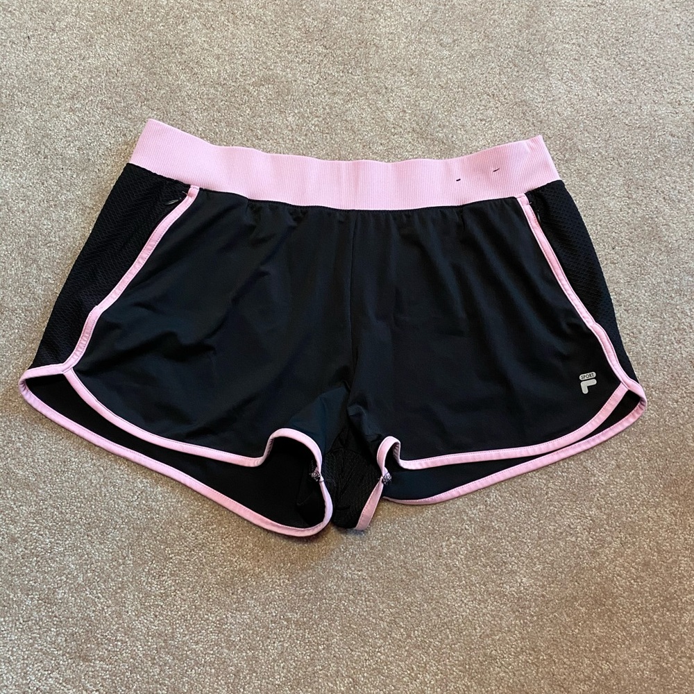 Black and pink shorts